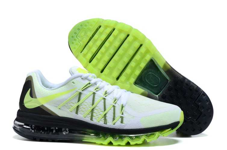 Nike Air Max 2015 bateau authentique chute le dernier basket blanc noir vert us